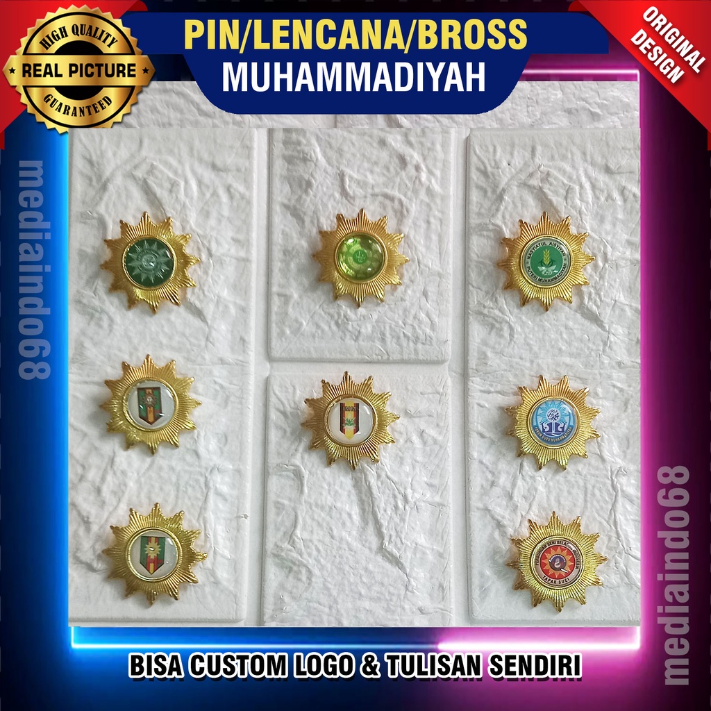 Jual PIN/BROS Ormas Muhammadiyah Bahan Kuningan -Terlengkap (Ready ...