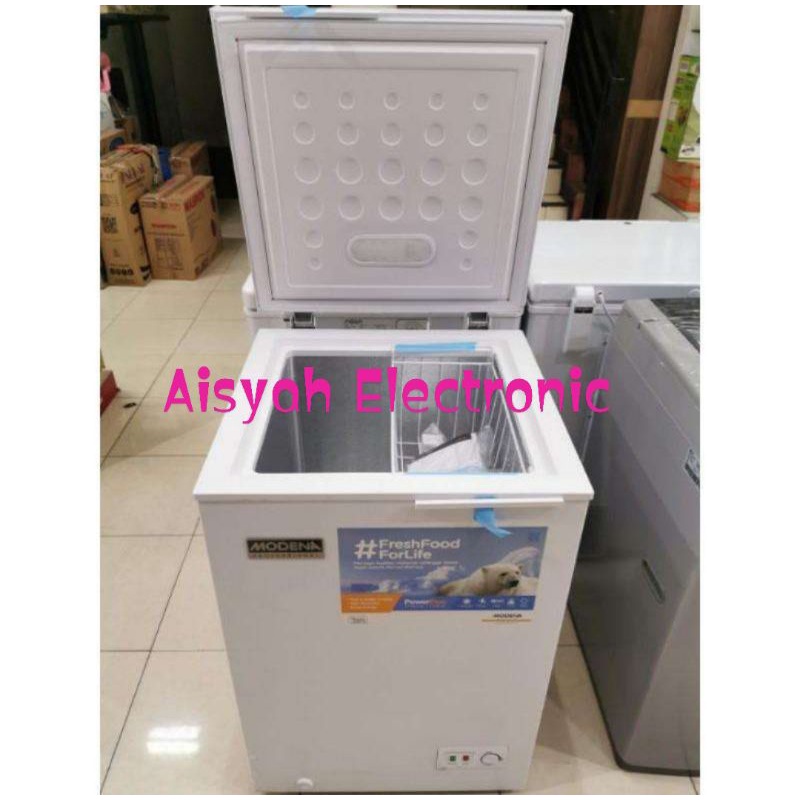 Jual CHEST FREEZER MODENA MD-0106W 100 LITER | Shopee Indonesia