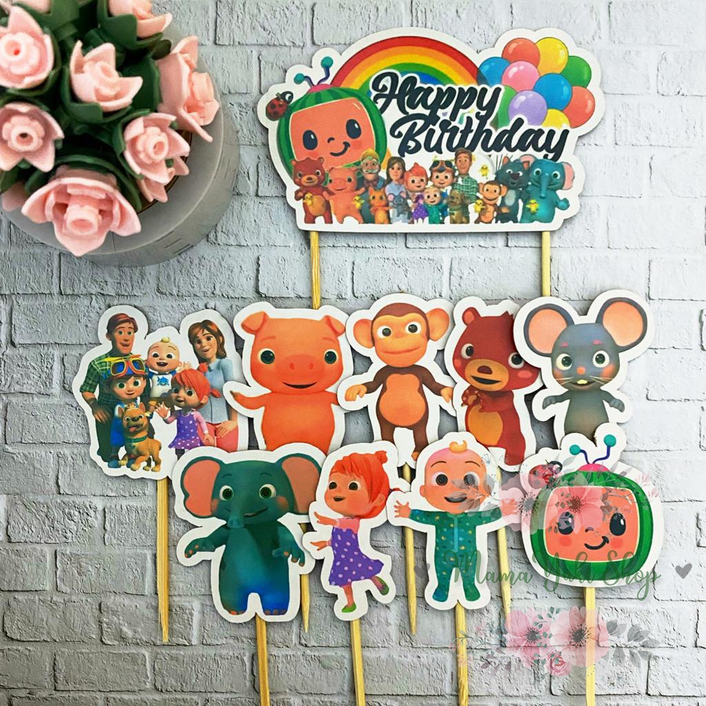 Jual Topper Cake Hiasan Kue Ulang Tahun Anak COCOMELON (B) | Shopee ...