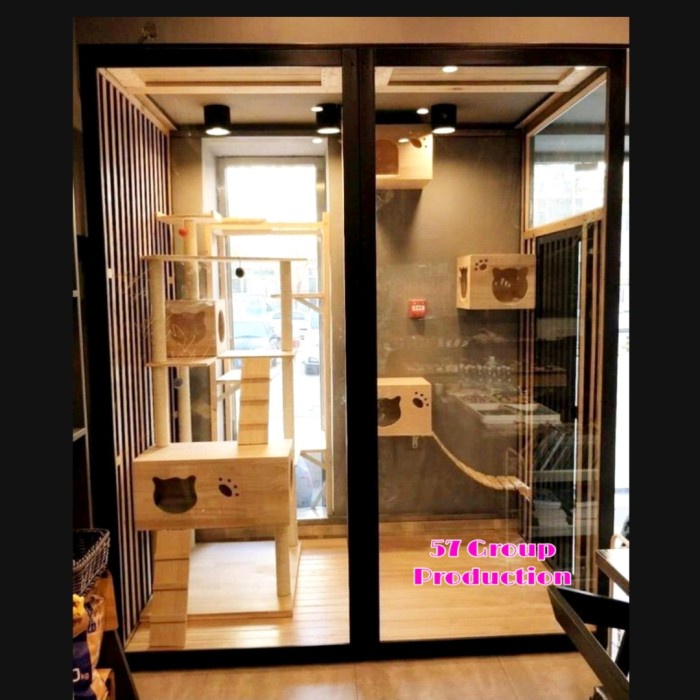 Jual kandang rumah kucing kaca besar jumbo Cathome Cat Aquarium