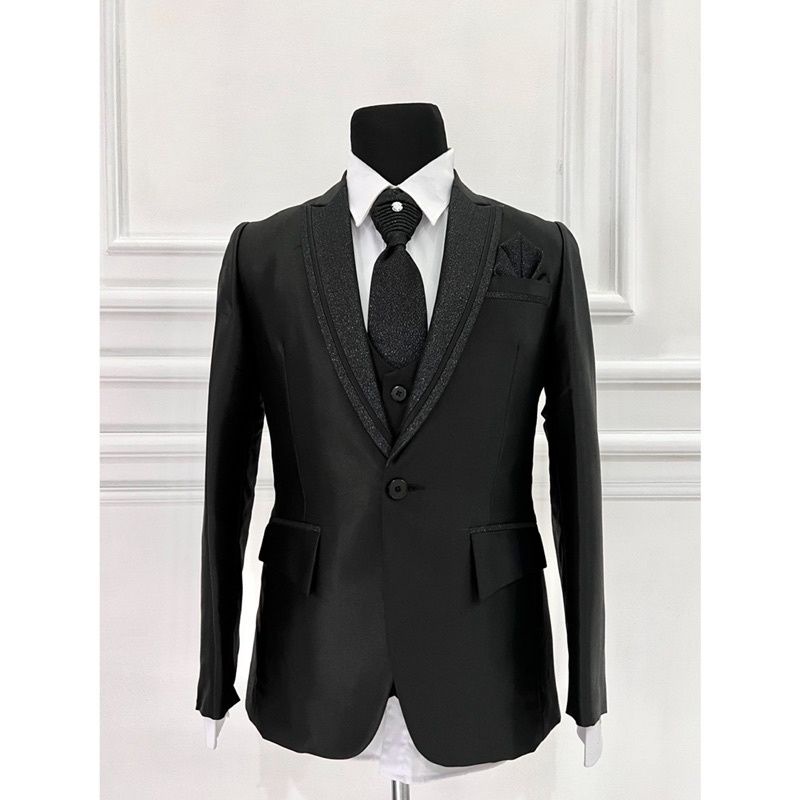 Jual Jas pengantin pria hitam/Jas wedding modern hitam/jas formal hitam ...