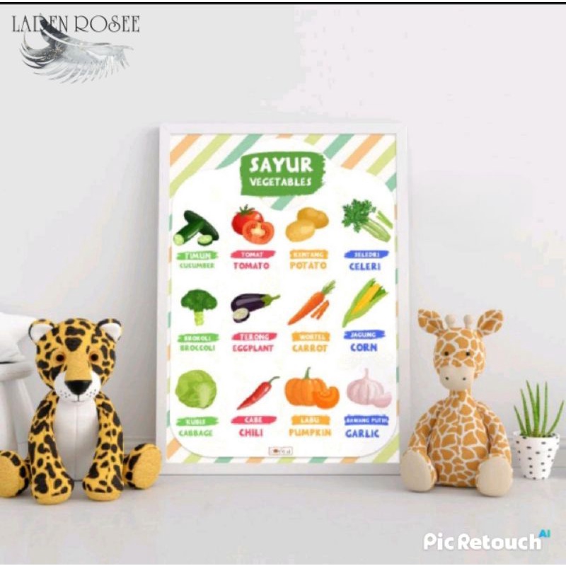 Jual Poster Edukasi Anak Sayuran | Shopee Indonesia
