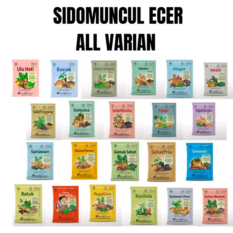 Jual Jamu Sidomuncul Ecer All Varian Harga Per Pcs Shopee Indonesia