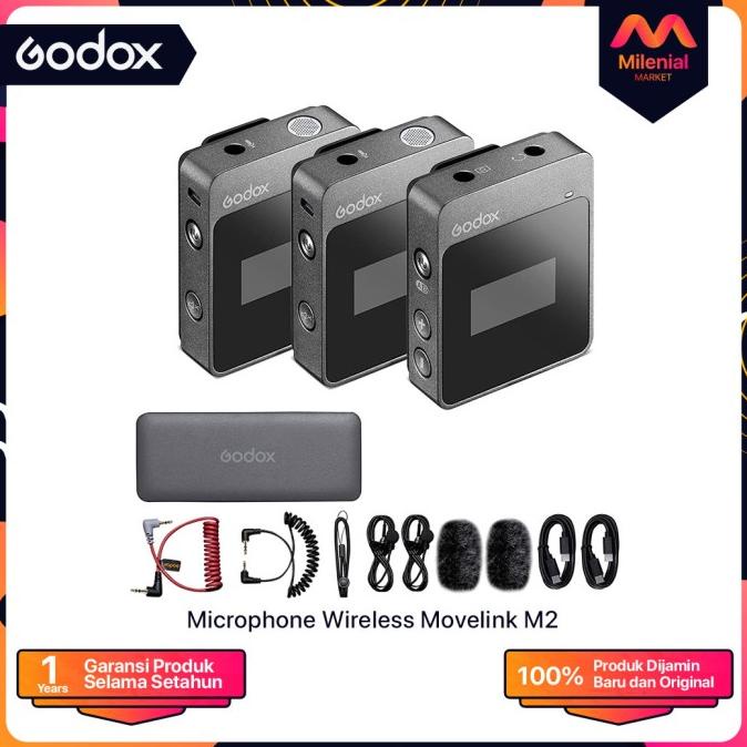 Jual Godox Movelink M2 Wireless Microphone System Shopee Indonesia
