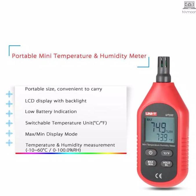 Jual UNI-T UT333 DIGITAL THERMOMETER HYGROMETER TEMPERATURE HUMIDITY ...