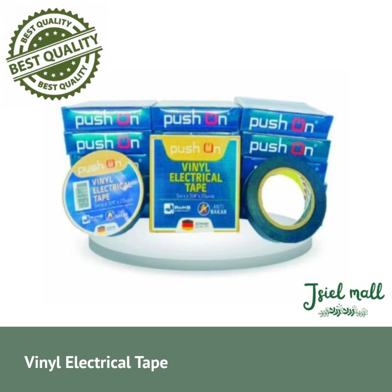 Jual Vinyl Electrical Tape Push On Hitam Isolasi Kabel Listrik Shopee Indonesia