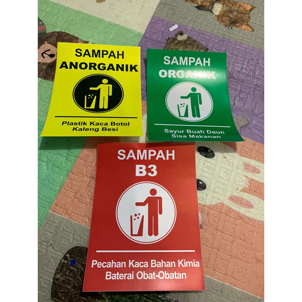 Jual STIKER SAMPAH ORGANIK,ANORGANIK DAN SAMPAH B3 | Shopee Indonesia