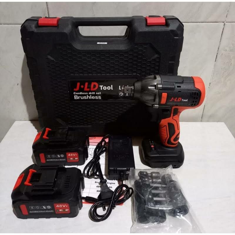 Jual JLD IMPACT WRENCH CORDLESS BRUSHLESS J88 MESIN BUKA BAUT BATERAI