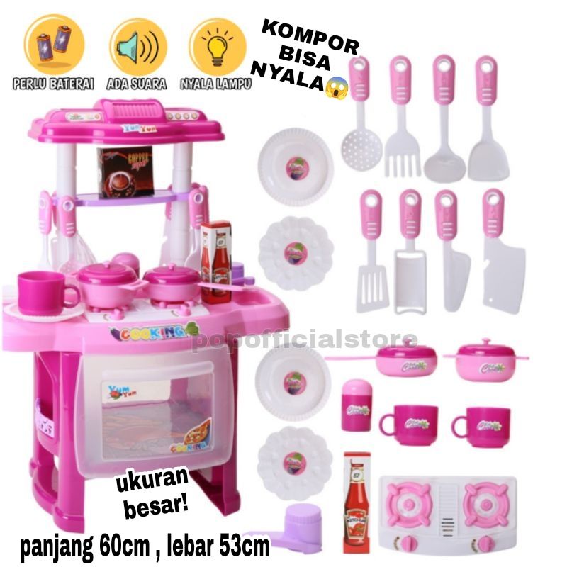 Jual Mainan Kitchen Set Jumbo - Masak Masakan Bisa Nyala Ukuran Besar ...