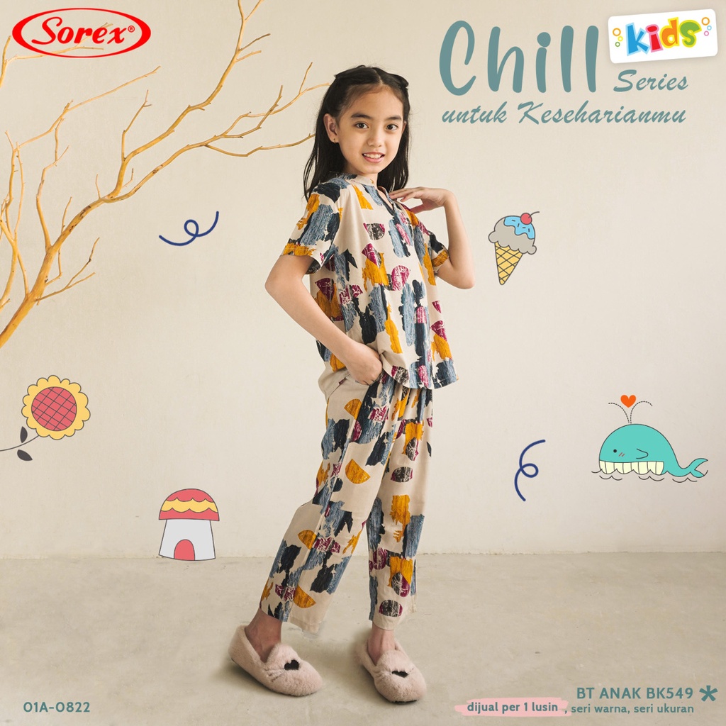 Jual Setelan Baju Anak Perempuan Sorex 4 - 13 Tahun / Baju Setelan Anak
