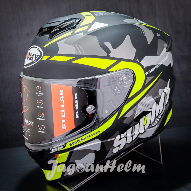 Jual SUOMY HELM STELLAR RACE SQUAD | MATT YELLOW | DOUBLE VISOR ...