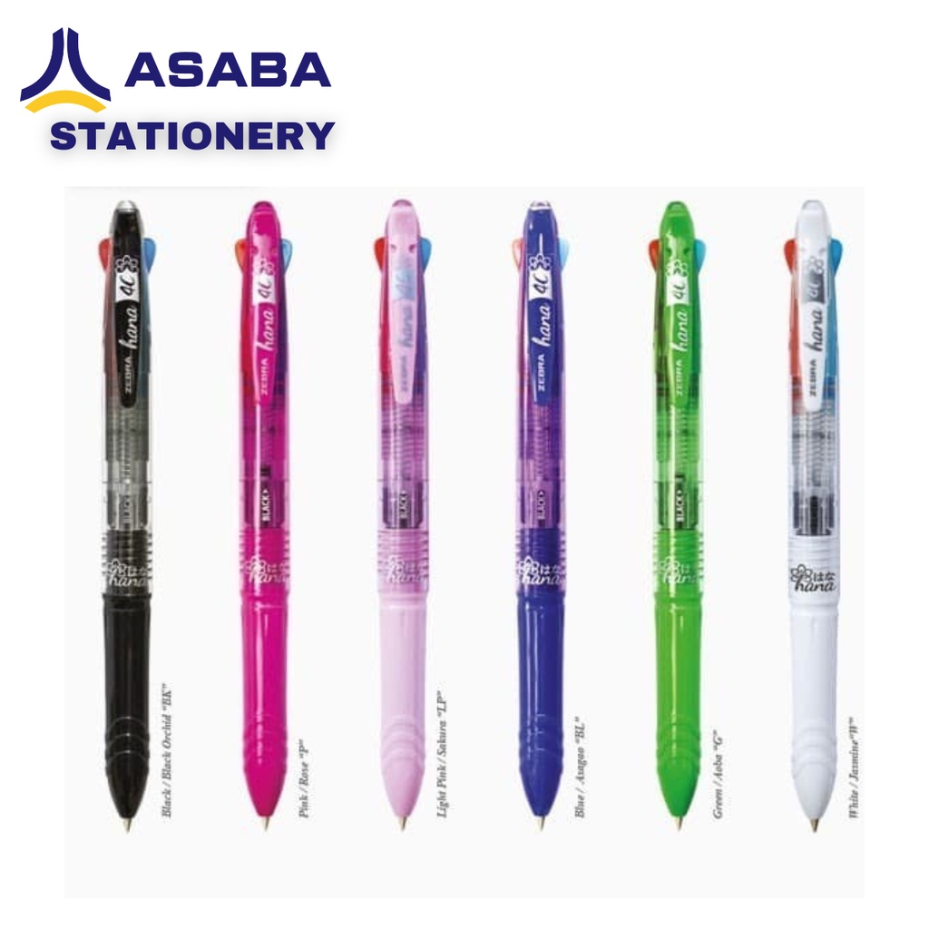 Jual Asaba Stationery Pen/Pulpen/Bulpen Cetek Hana A4C WarnaWarni 4