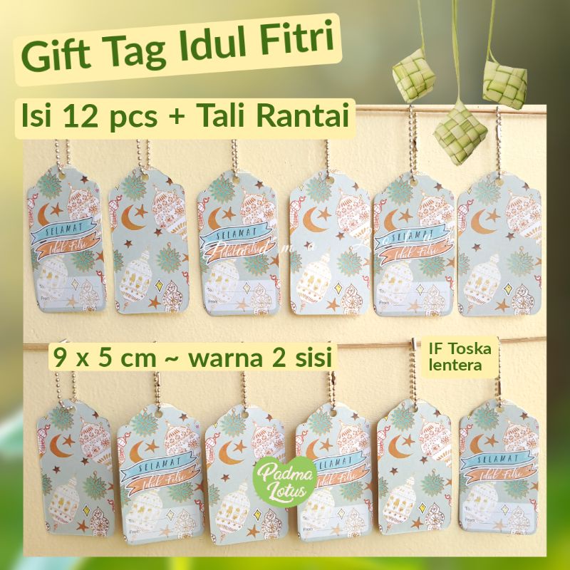 Jual Hang Tag Idul Fitri Isi 12 Pakai Rantai Gift Card Kartu Ucapan ...