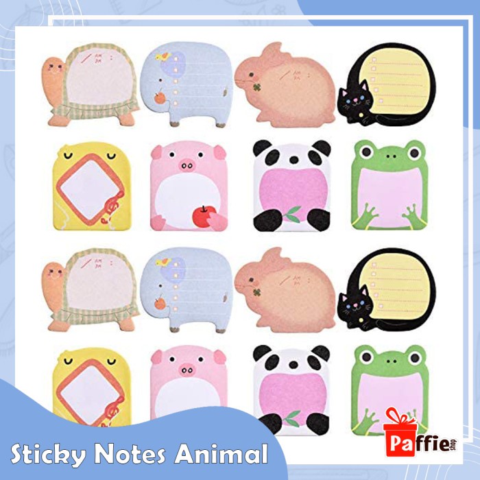 Jual Sticky Notes Lucu Motif Kartun Animal Office Stationery Kertas ...