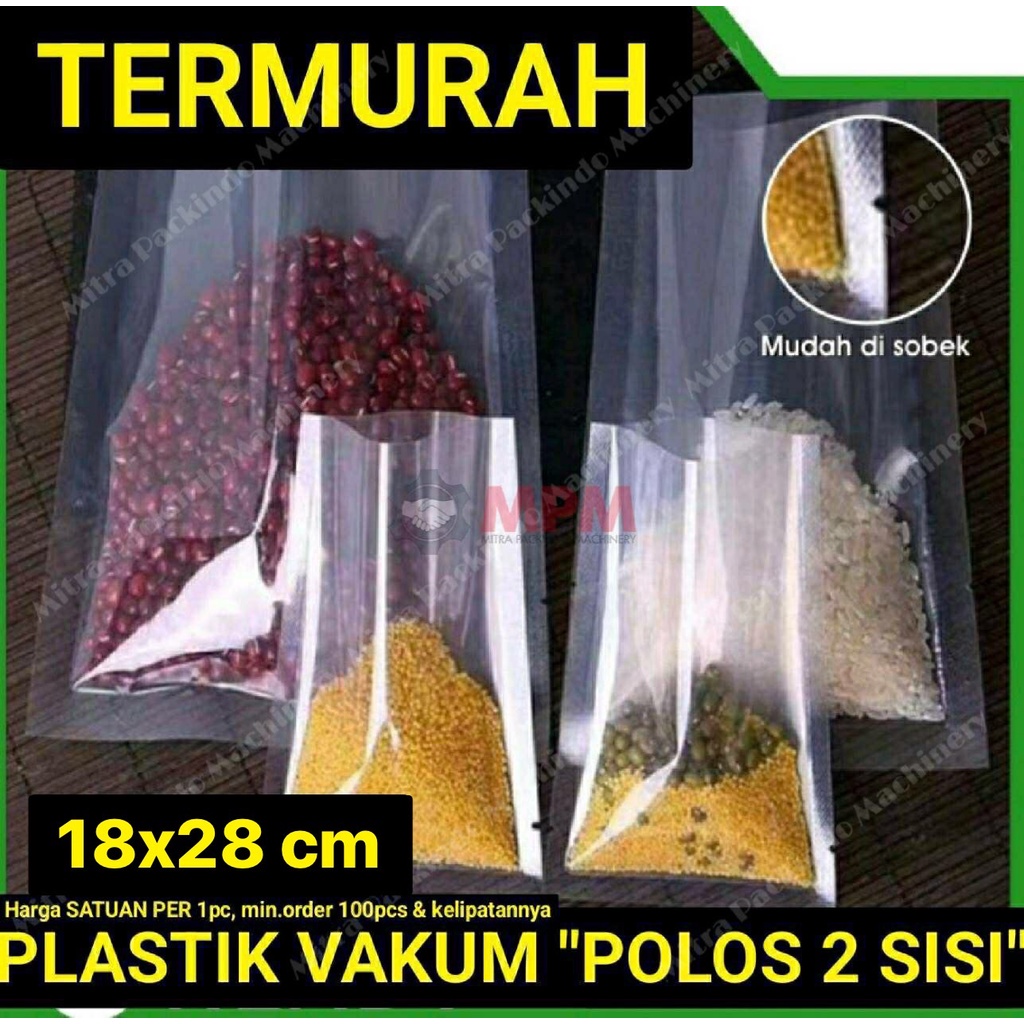 Jual Plastik Vacuum 18x28 / Plastik Vacum Bag Makanan Polos / Kantong ...