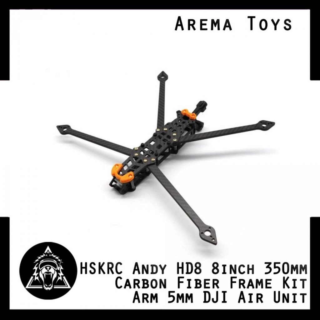 Jual HSKRC Andy HD8 8inch 350mm Carbon Fiber Frame Kit Arm 5mm DJI Air ...