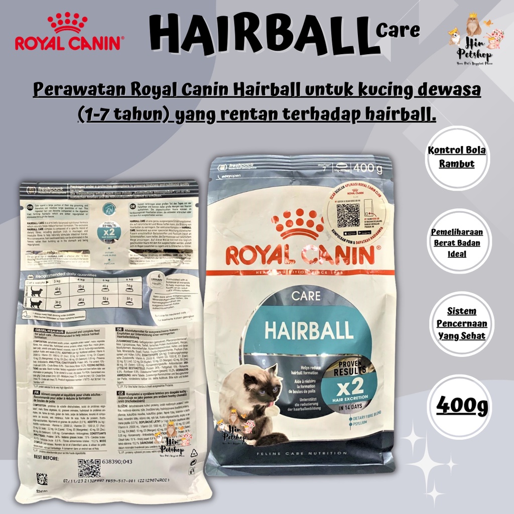 Jual ROYAL CANIN HAIRBALL 400g | Shopee Indonesia