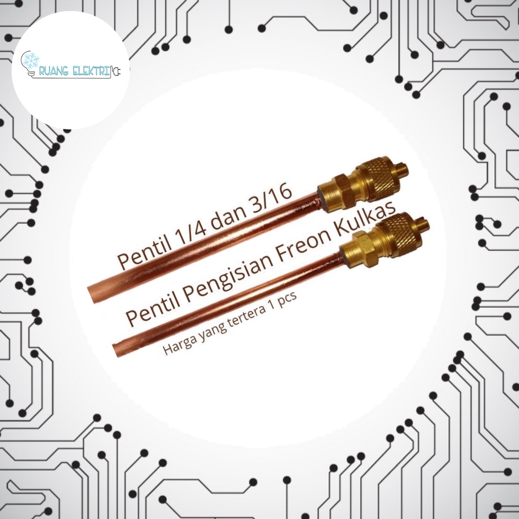 Jual Pentil Pengisian Freon Kulkas/ Freezer ukuran Pipa 3/16 dan 1/4 / Filler Tube Shopee