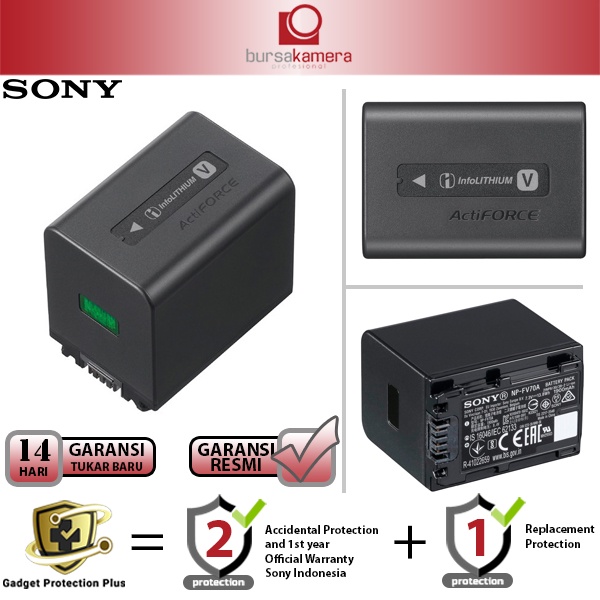Jual Sony NPFV70A VSeries Battery Pack for Handycam Camcorders