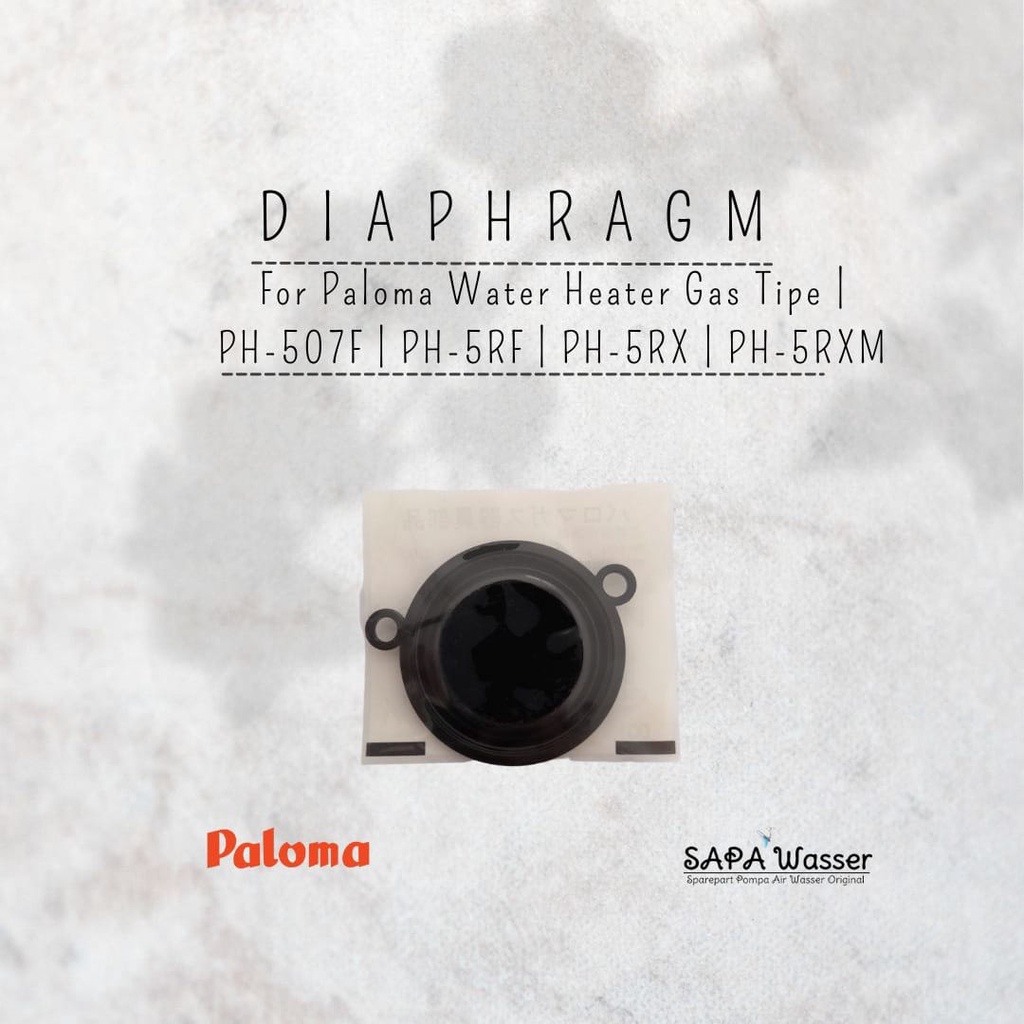 Jual Diaphragm Karet Membran Paloma Water Heater Gas tipe PH 507 FPH