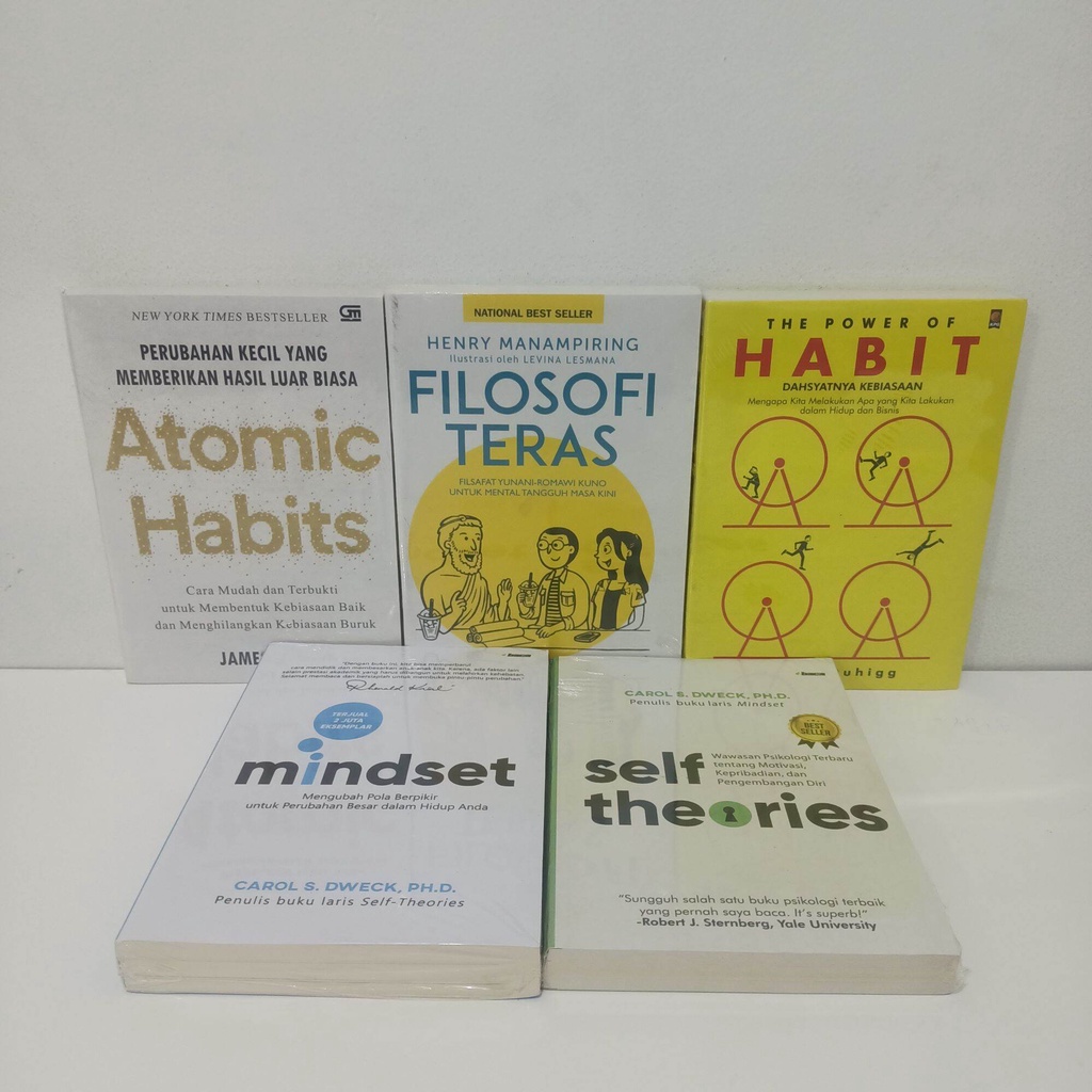 Jual Paket 5 Buku Mindset Self Theories The Power Of Habit