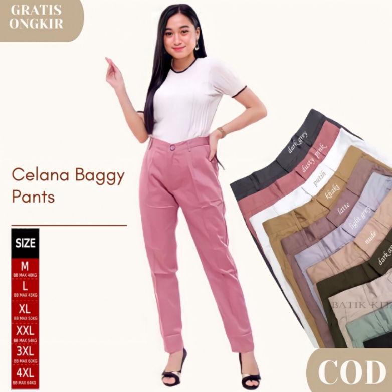 Jual 269 Baggy Pants Premium American Drill Grade A Celana Panjang Wanita Celana Kantor Kerja 3847