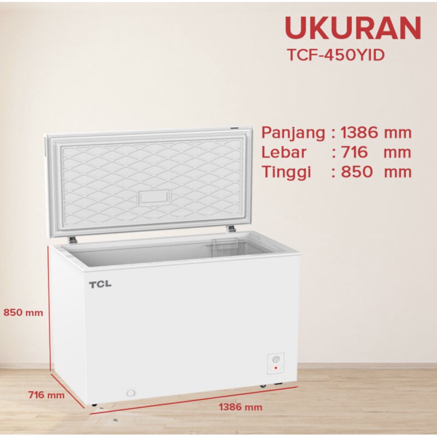 Jual TCL Chest Freezer [450 L] TCF 450YID 450 YID Shopee Indonesia
