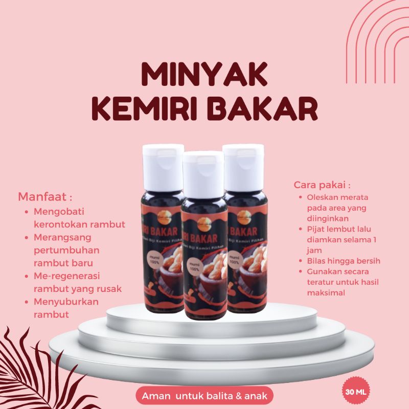 Jual Minyak Kemiri Bakar Murni Alami 100% Pure Penumbuh & Penebal ...