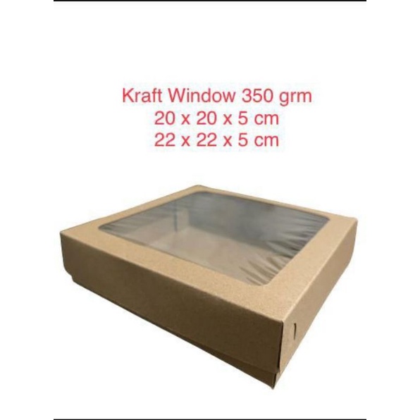 Jual LAMINASI Box Kraft Window Kotak Nasi Roti Hampers WINDOW - WINDOW ...
