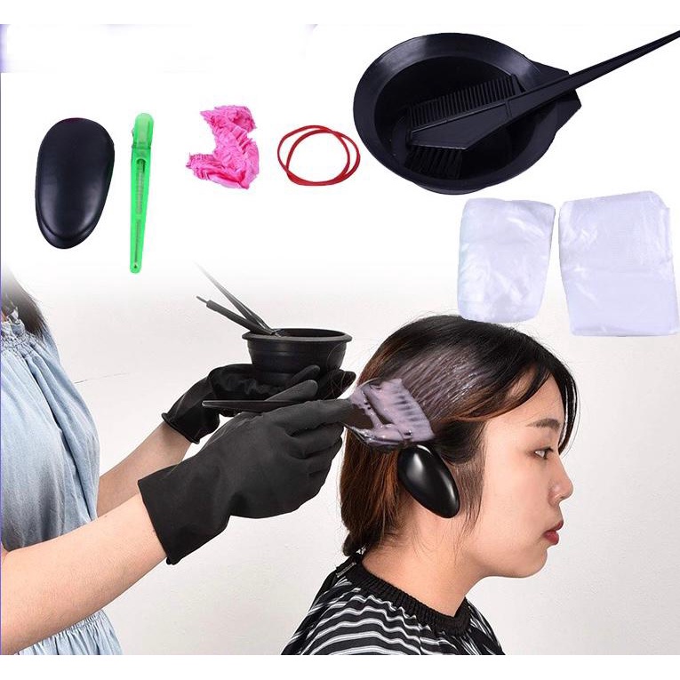 Jual ALAT CAT RAMBUT SET 8PCS / PERALATAN SET SEMIR CAT RAMBUT MUDAH ...