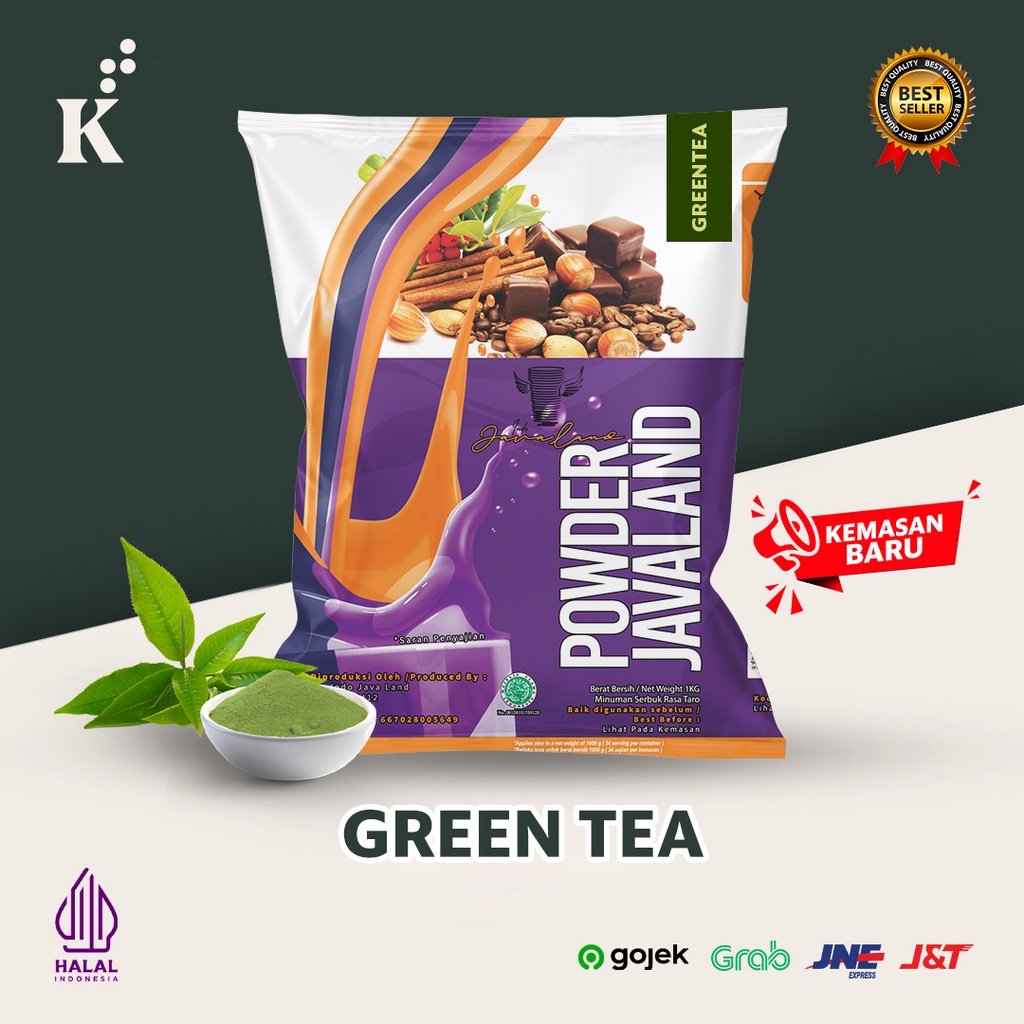 Jual Bubuk Minuman Bubble Powder Drink Green Tea ORIGINAL Javaland 1kg ...