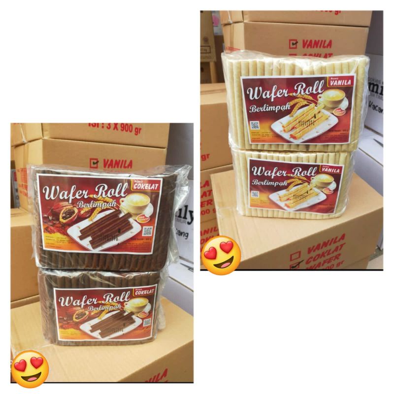 Jual wafer roll rasa 900gr | Shopee Indonesia
