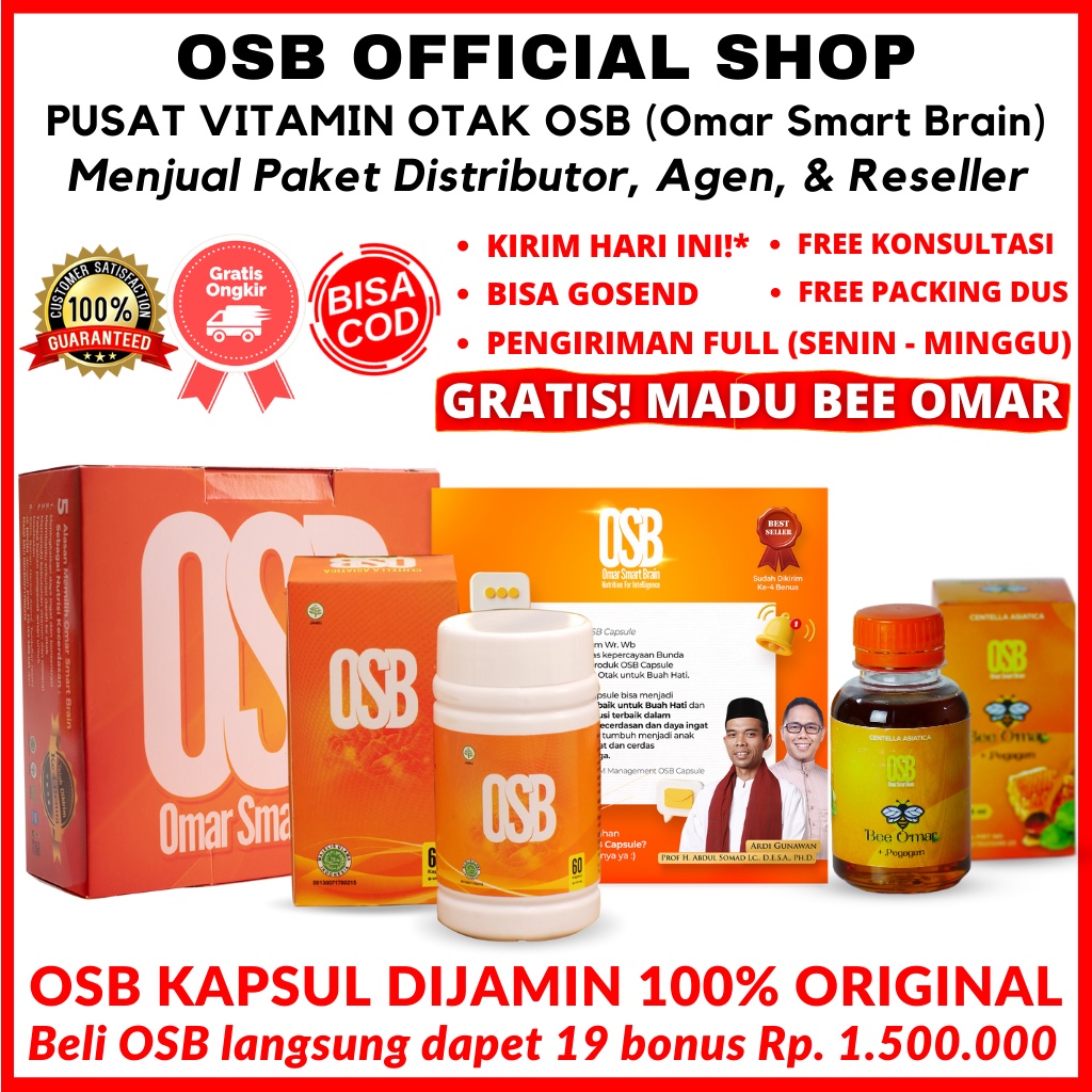 Jual OSB Omar Smart Brain Kapsul 100% Original, Vitamin Otak Anak ...