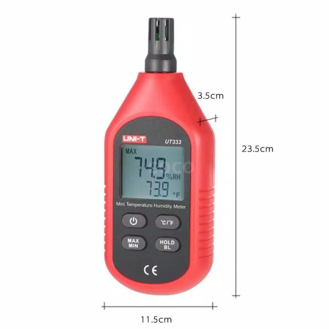Jual UNI-T UT333 DIGITAL THERMOMETER HYGROMETER TEMPERATURE HUMIDITY ...