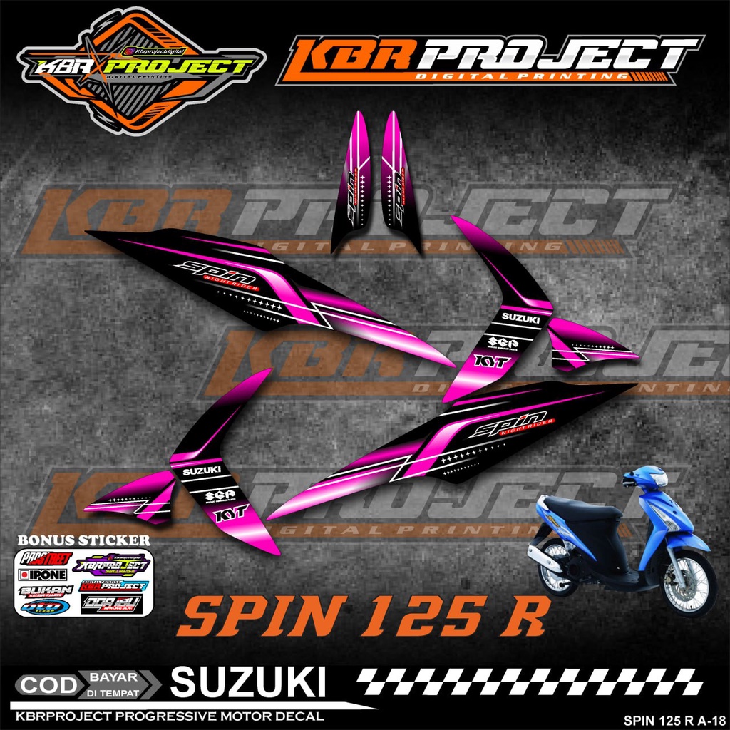 Jual Sticker Striping SPIN 125R Lis Variasi Stiker Motor SUZUKI Desain ...