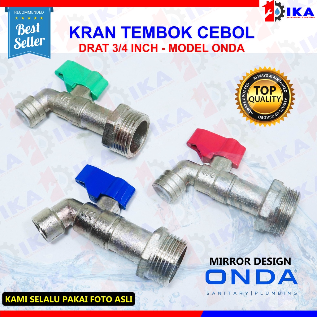 Jual Kran Air Tembok Engkol - 3/4 Inch - High Quality / Kran Air Tembok ...