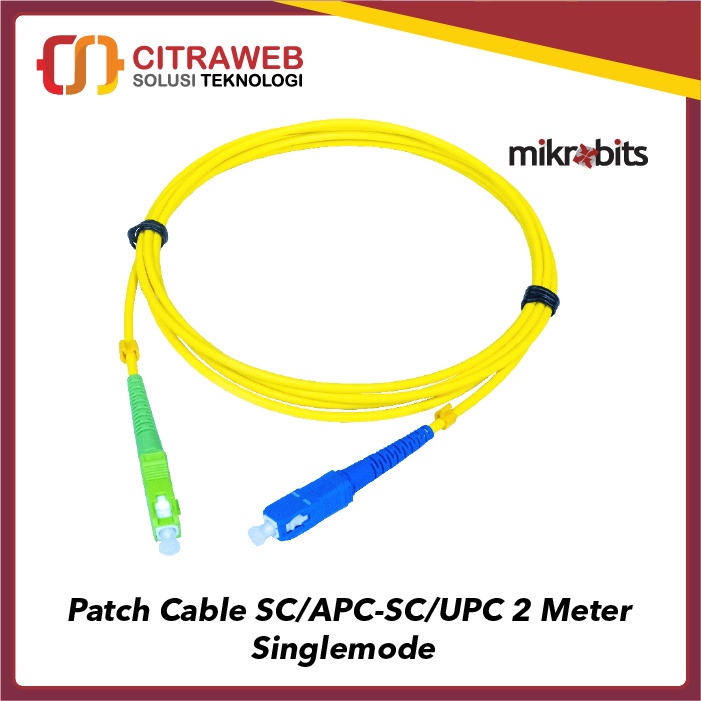 Jual Mikrobits Patch Cable SingleMode SC/APC-SC/UPC Simplex 2M | Shopee ...