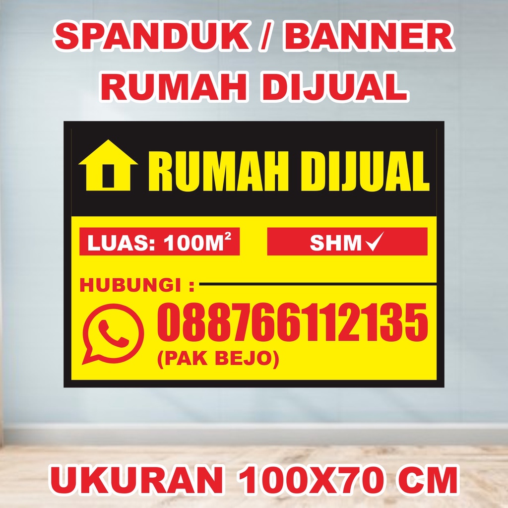 Jual Cetak Banner Spanduk Rumah Dijual Custom Shopee Indonesia