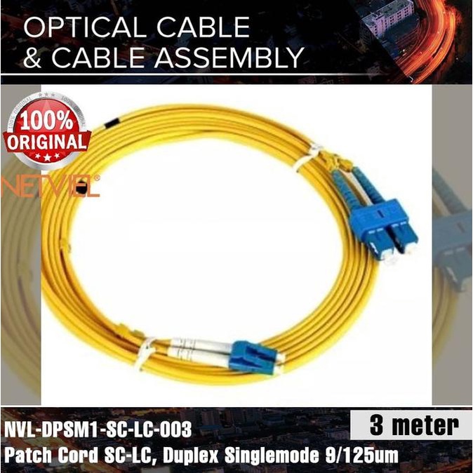 Jual KEKINIAN!!! Netviel Patch Cord SC-LC, Duplex Singlemode 9/125um ...