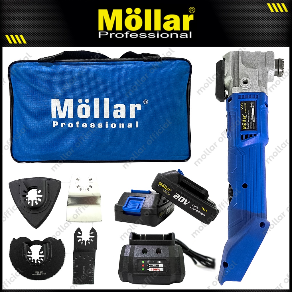Jual MOLLAR CMFT20300 Mesin Multi Cutter Baterai 20V Cordless ...
