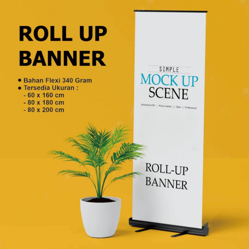 Jual CETAK ROLL UP BANNER / PRINT ROLL UP BANNER / ROLL UP BANNER 60 X ...