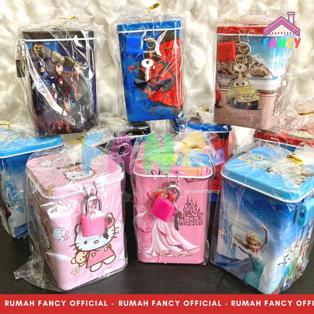 Jual [FREE BUBBLE + DUS] Coin Box Celengan Piggy Bank Kunci Gembok ...