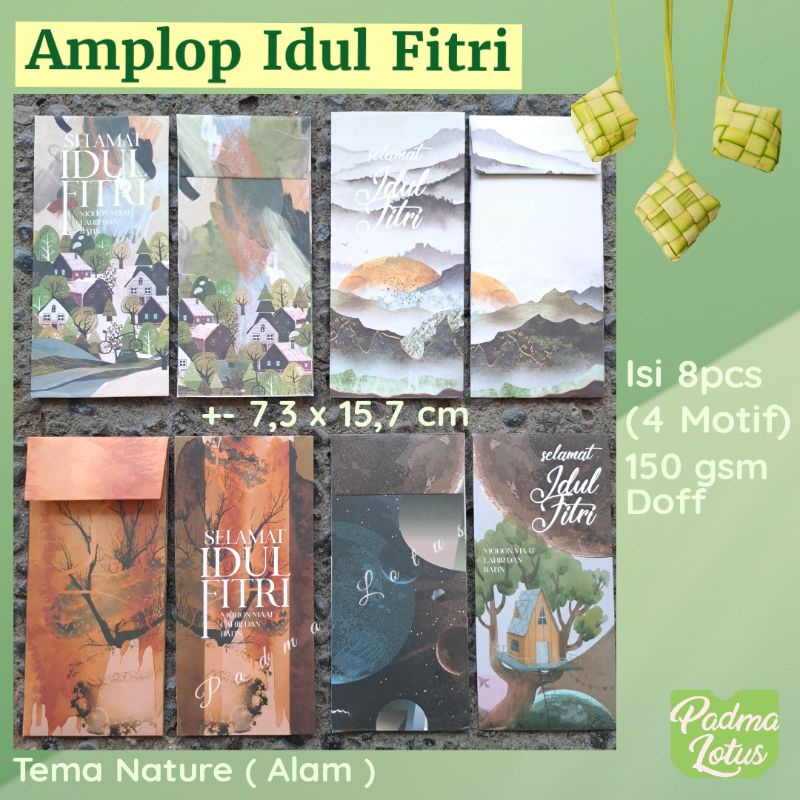 Jual Amplop Idul Fitri Besar Uang Tanpa Lipat Aesthetic Premium