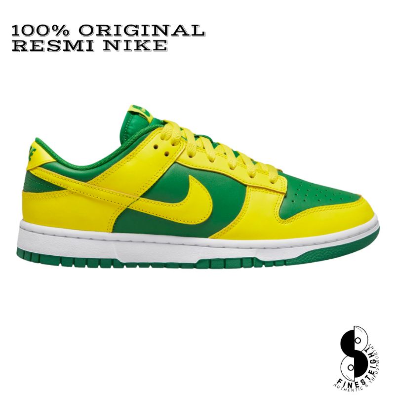 Jual Nike Dunk Low Reverse Brazil Apple Green Yellow Original