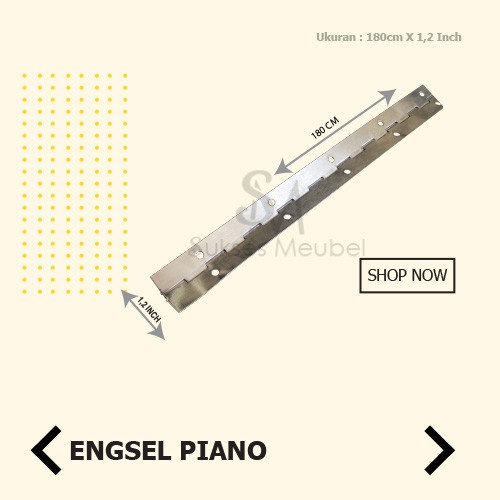 Jual Engsel Engsel Piano Stainless Steel Cm X Inch Shopee Indonesia