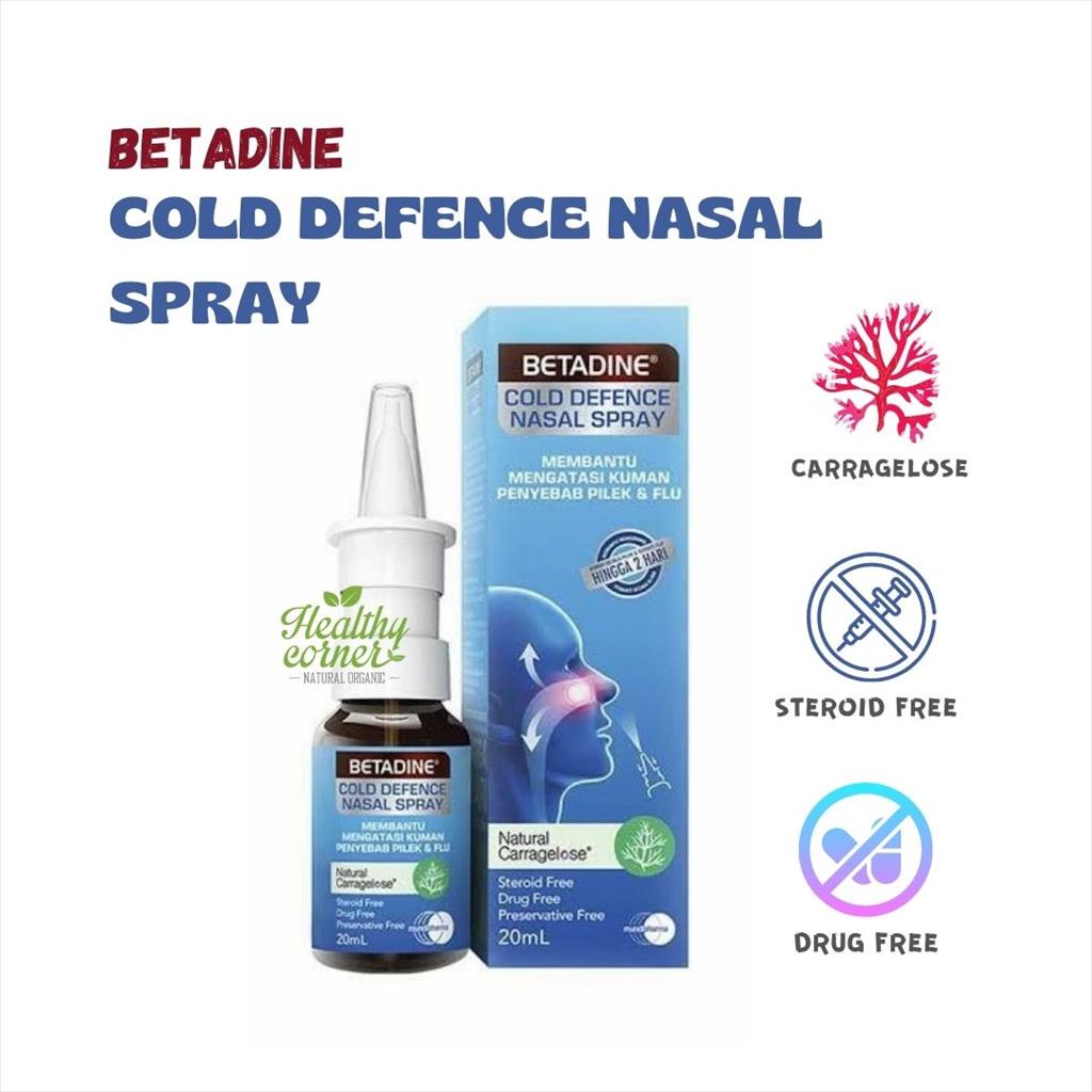 Jual Betadine Cold Defence Nasal Spray 20ml ( Steroid Free Drug Free