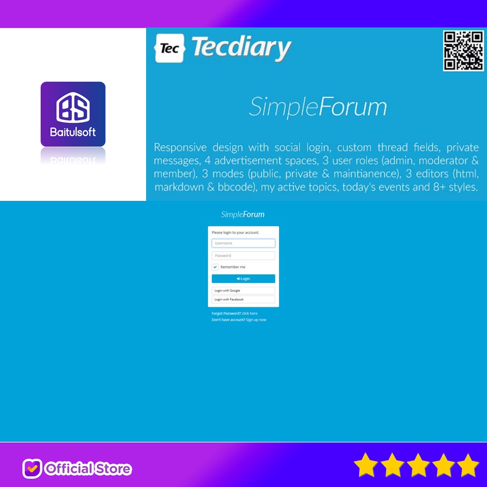 Jual SOURCE CODE APLIKASI SIMPLE FORUM RESPONSIVE BULLETIN BOARD