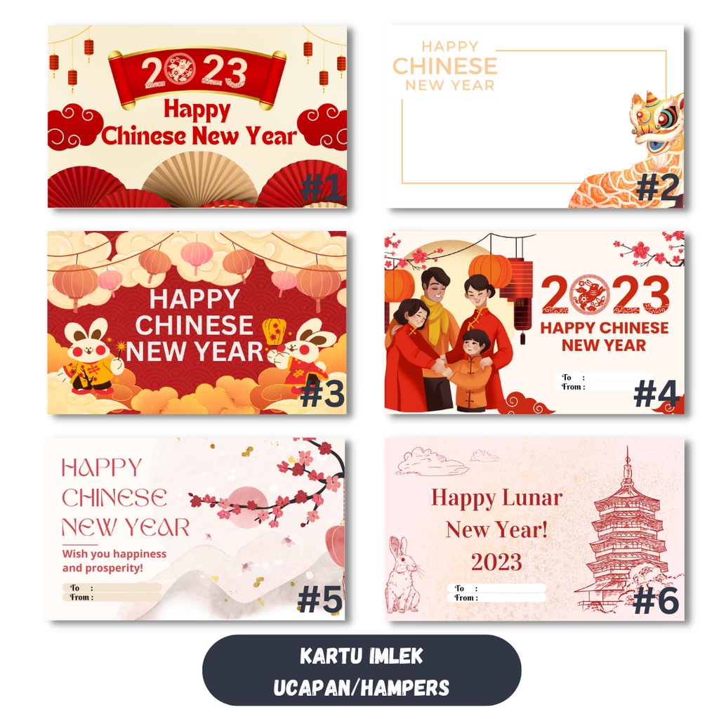 Jual Kartu Ucapan Imlek Kartu Ucapan Chinese New Year Chinese New