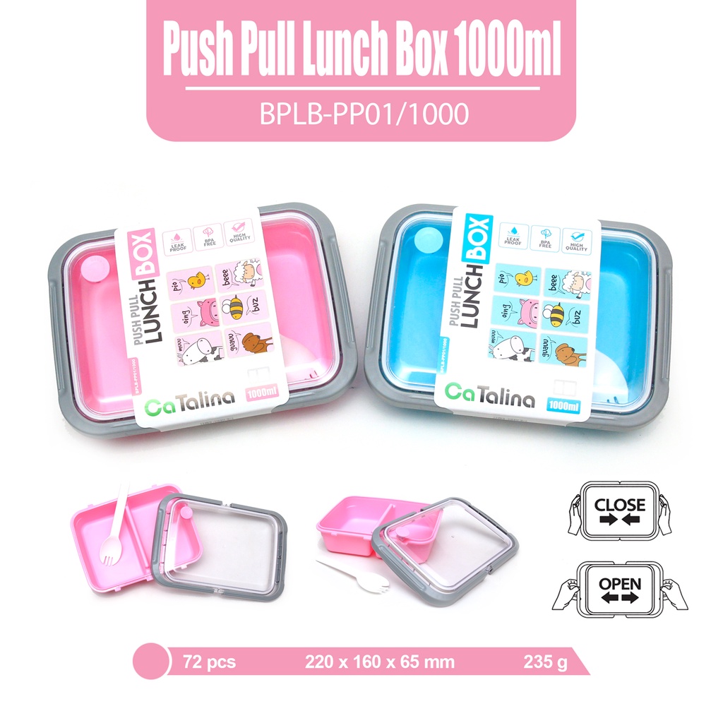 Jual DEFECT - Kotak Makan 2 Sekat 1000ml Lunch Box Anti Tumpah | Shopee ...