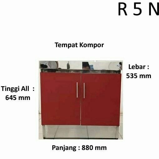 Jual ROYAL KITCHEN SET STAINLESS LEMARI DAPUR 2 PINTU BAWAH MEJA KOMPOR ...